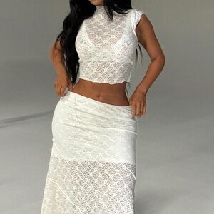 Lace skirt set